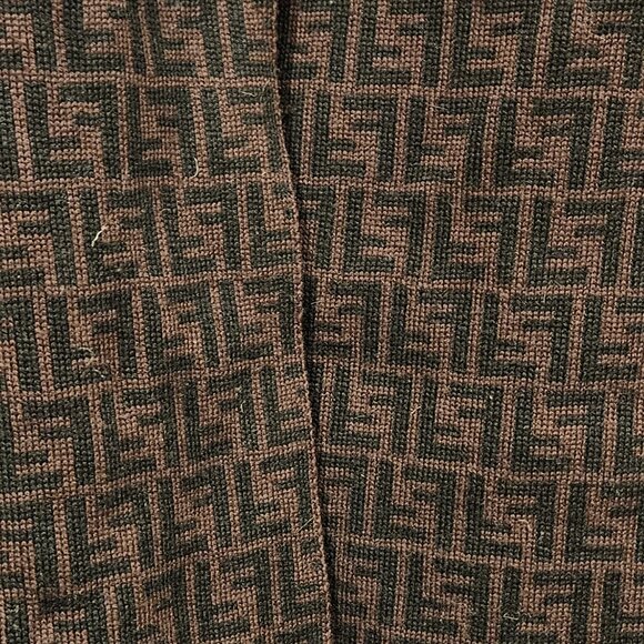 Fendi Wool Scarf, Brown & Black,  Classic Style - Picture 2 of 8